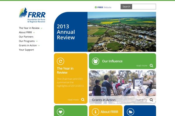 FRRR Annual Review for 2013